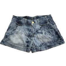 Citizen Of Humanity Y2K Vintage Pleated Denim Shorts Low Rise Acid Wash Made USA