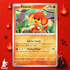 Pansear 21/142 Stellar Crown Common Pokemon TCG Card Collectible Game Near Mint