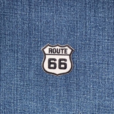 Route 66 Applique Patch - Mini Embroidered Highway Sign Badge 1-3/8'' (Iron On)