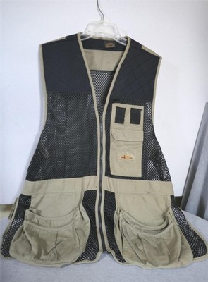 Fieldline Men's Black & Beige Cotton Mesh Fishing Shooting Hunting Vest XL/XXL