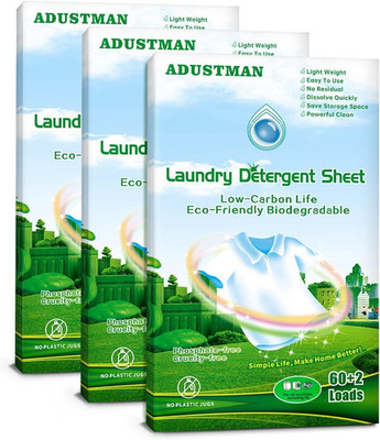Laundry Detergent Sheets (Strips),Breeze Hypoallergenic Eco-Friendly Low Suds Li