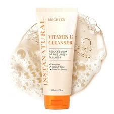 InstaNatural Vitamin C Cleanser – Brightening Face Wash with Coconut Water & Alo
