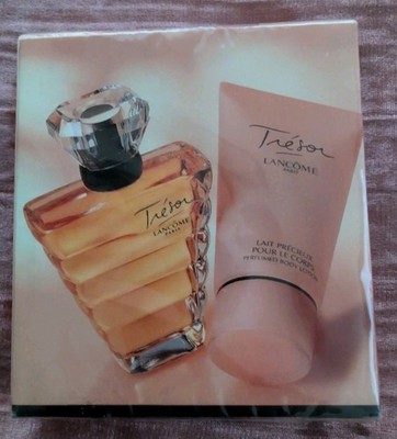 Tresor By Lancome EDP Spray Perfume & Perfumed Body Lotion 1.7 oz Each Sealed 