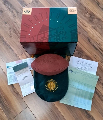 Vintage 1996 Upper Deck Joe Montana Signed Football W/ LOA Halogram