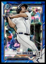 2021 Bowman Chrome Sapphire Riley Greene Detroit Tigers #BCP-4