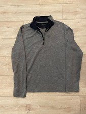 BANANA REPUBLIC Men  s 1/4 Zip Pullover Sweater Shirt Large Gray