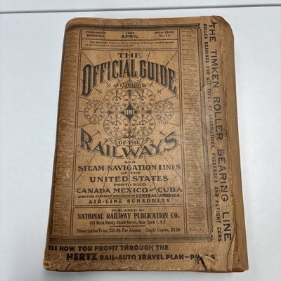 April 1953 Official Guide of the Railways   1,504 Pages   Complete Covers