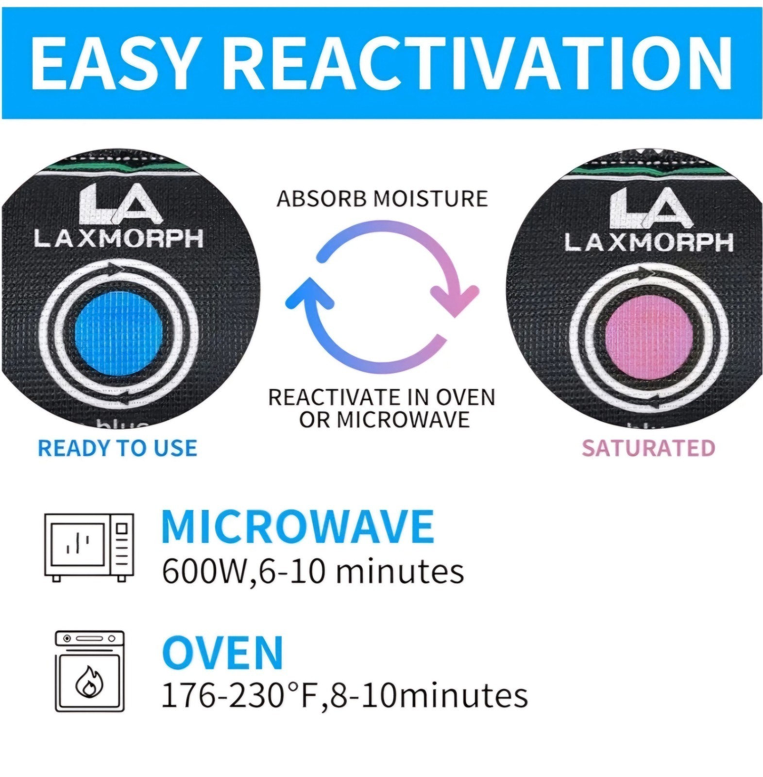 Rechargeable Gun Safe Dehumidifier Color Indicating Desiccant Packs Reusable