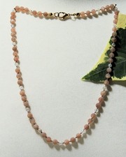 Edelsteinkette Sonnenstein und facettierten C...