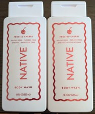    NEW Native FROSTED CHERRY Body Wash 18 fl oz LIMITED EDITION Lot Of 2