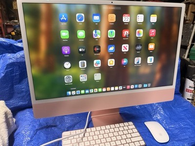 Apple iMac 24-Inch M1 8GB RAM 245GB SSD Pink All-In-One macOS Sequoia