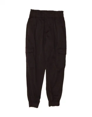 ZARA Womens Joggers Cargo Trousers Medium W28 L28 Black AC03 - Image 1 of 3