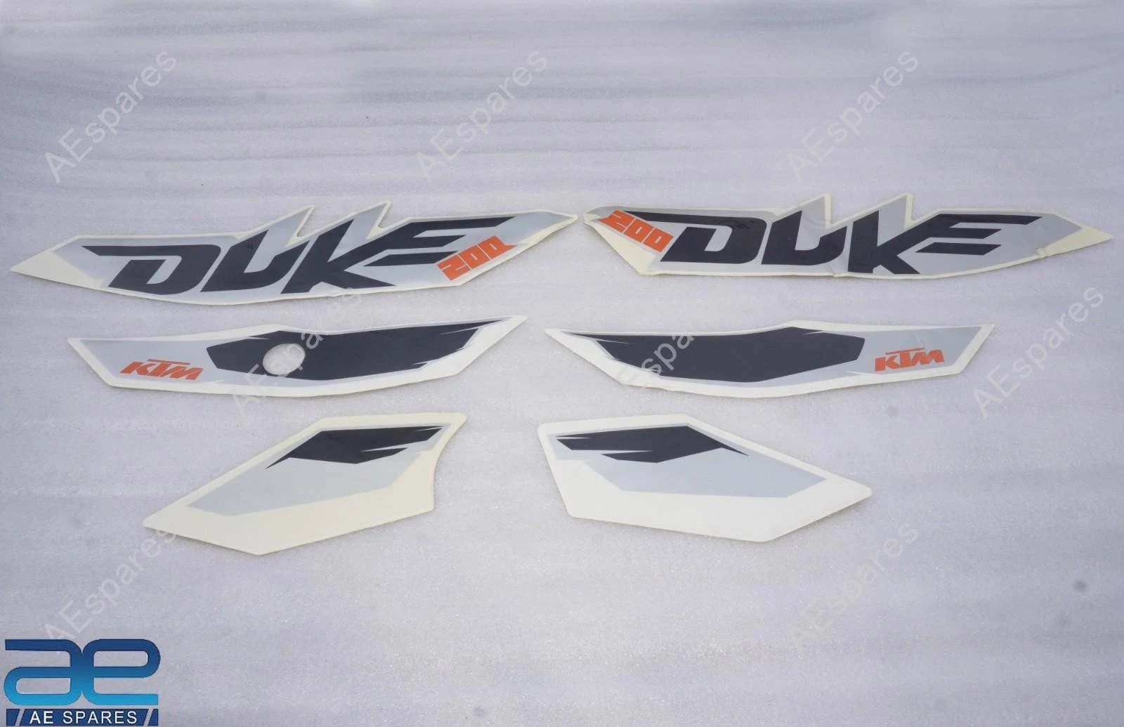 Full Graphics Decals Sticker Kit Black Tank Compatible With KTM Duke 200 view 6