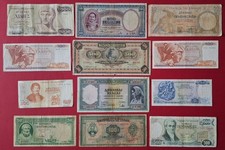 500 Drachmai Greece 1932 / 100 Drachmai 1927 1000 Drachmai 1939 50 Drachmai 1935