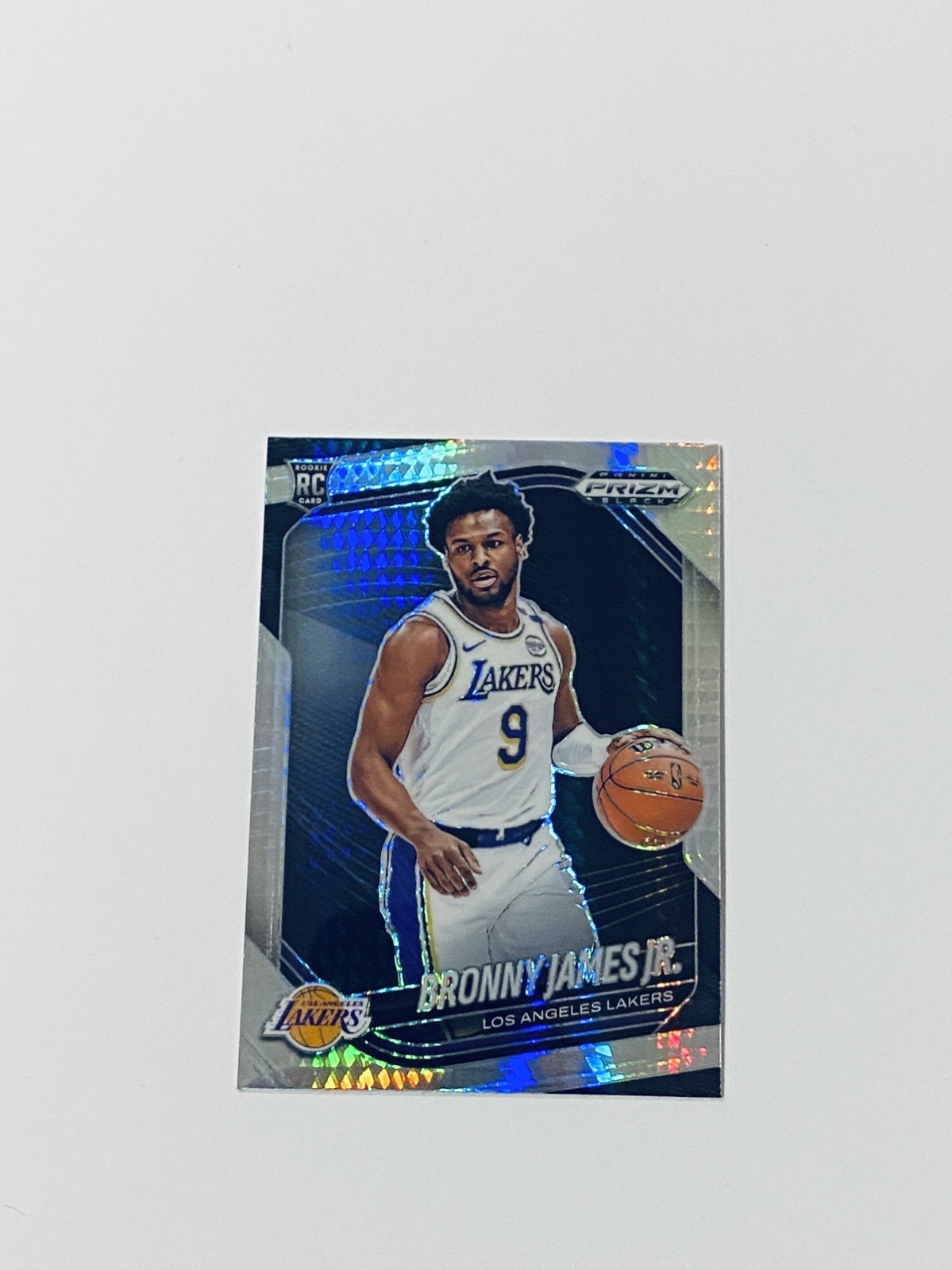 Bronny James Jr. Rookie 2024-25 Panini Prizm Black #94 Silver Prizm Lakers