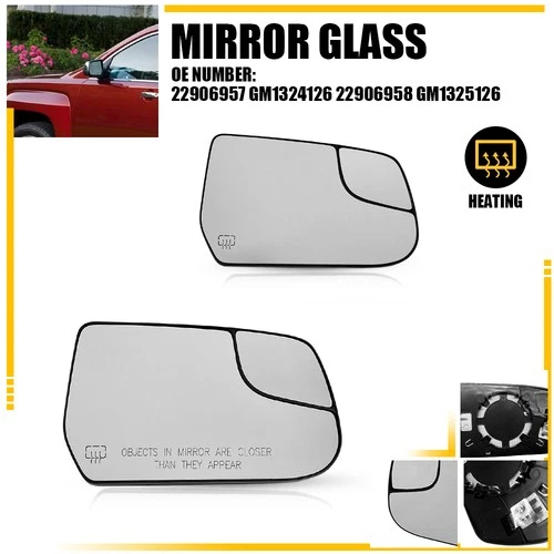 For 2010-2017 Equinox/GMC Chevrolet Terrain Heated Driver Passenger Mirror Glass