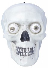 HANGING SKULL WITH LIGHT UP EYES