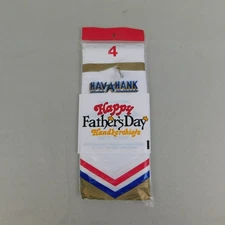 Vintage Hav-A-Hank 4-Pack Happy Father's Day Handkerchiefs - White #7972