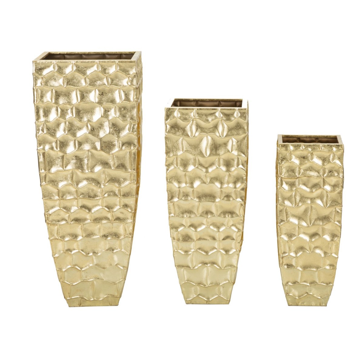 Vase en métal 94cm doré Glody lot de 3 pour une ambiance bohème chic