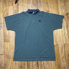 Vintage Campus Collection Notre Dame Polo Shirt XL Green Cotton Made in USA