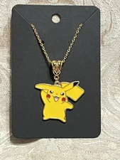 Japanese Anime Pokemon Pikachu Video Game Enamel Drop Dangle Adorable Necklace