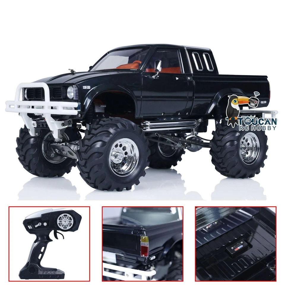 HG 1/10 P407 4WD RC Pickup Rally Series Off-Road Crawler Car RTR Model Black - Image 2 of 4