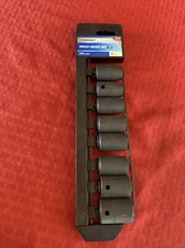 JOBSMART IMPACT SOCKETS 8 PIECE SET  1/2'' DRIVE  6-PT METRIC 12mm To 19mm