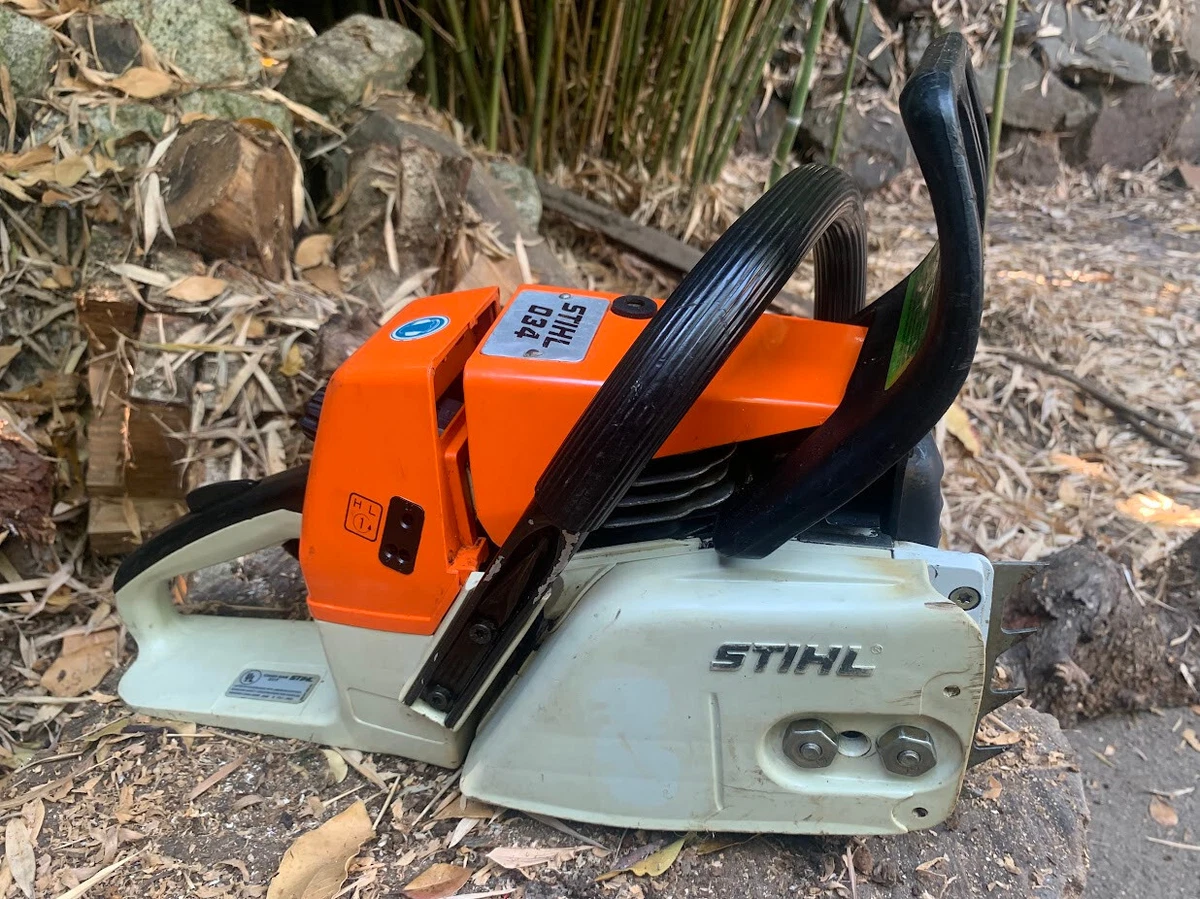 GOOD RUNNING Classic Stihl 034 AV Red Lever 340 Chainsaw Firewood Saw FREE SHIP