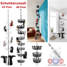 Schuhregal Schuhkarussell Schuhständer Platzsparendes Regal für 48 Paar Schuhe