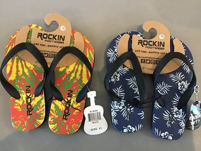 girls flip flops size 13