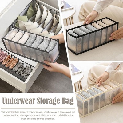Foldable Storage Organiser nderwearBra Socks Tidy Drawer Storage Bag DividerDE