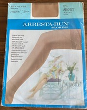 New Gaymode Stockings Seamless Sheer 8.5 Short Suntan Penneys Arresta-Run Nylon