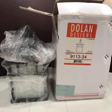 Outdoor Pendant Chandelier Olde World Iron White Dolan Designs 9113-34 Barton