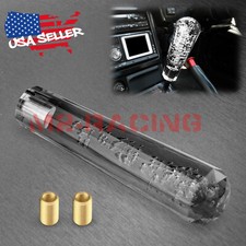 Shift Knob Stick Black Gray Smoke Crystal Bubble Manual Gear Shifter 20cm Long