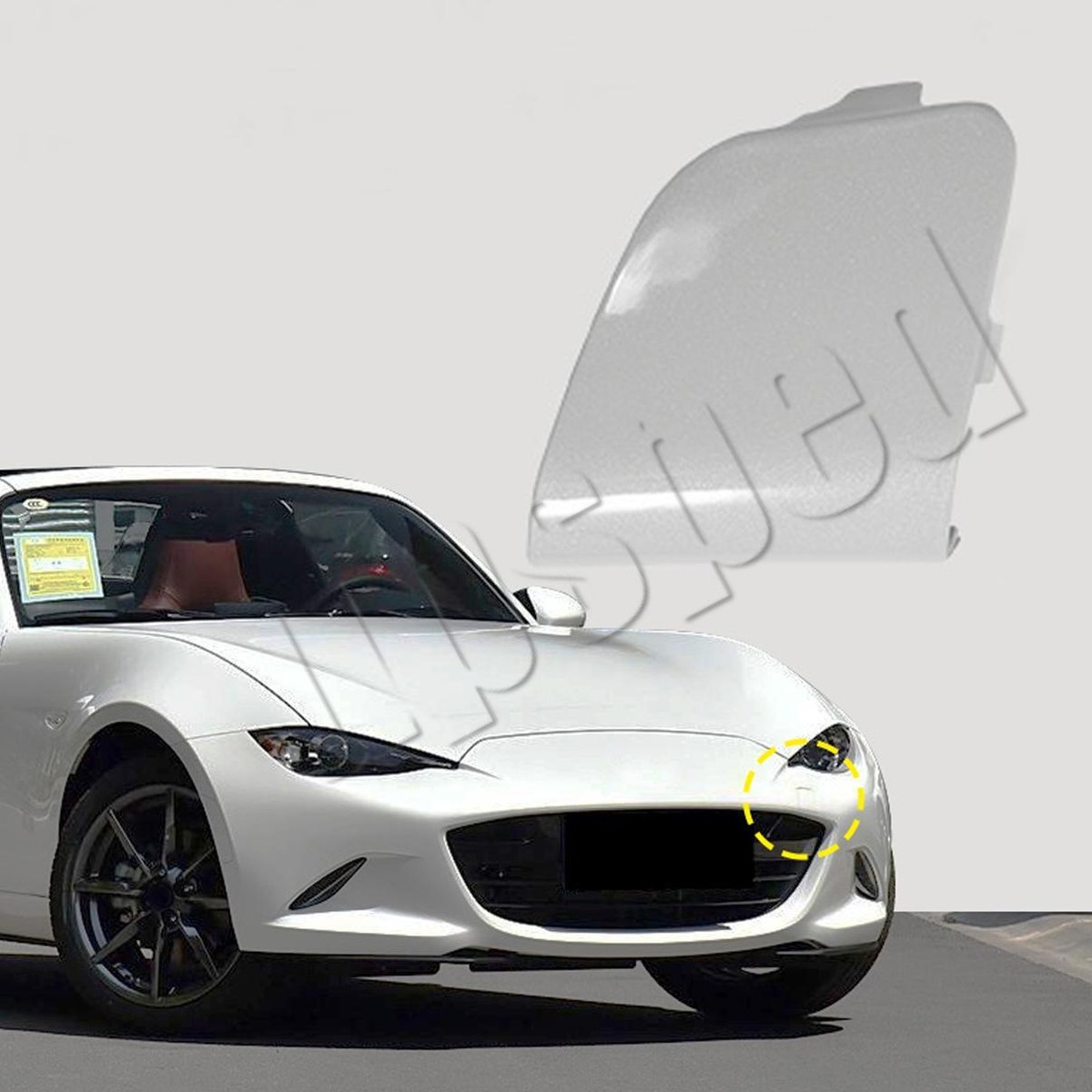Front Bumper Tow Hook Hole Cover Cap For Mazda MX-5 Miata 2016-21