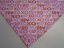 Buster Brown Dog Bandana/Scarf, Tie On/Slide On, Valentines Hearts, L