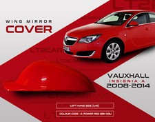Wing Mirror Cover for Vauxhall Insignia Power Red GBH 63U 2008 To 2015 Left