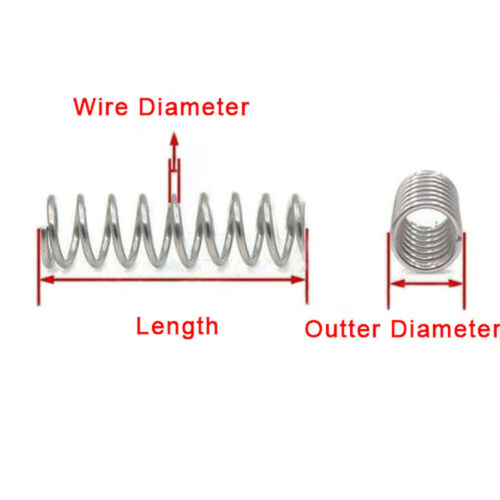 0.7mm Wire Dia Compression Spring A2 Stainless Pressure Small Spring Replacement - Picture 2 of 12