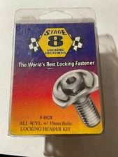USA Stage 8 #4928 Locking Fastener Header Bolts All 4 CYL w 10mm 10 bolt kit set
