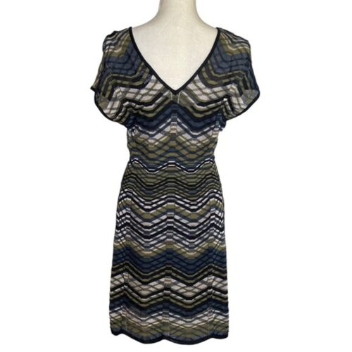 Abito tubino donna Missoni Chevron in maglia all'uncinetto a spina di pesce taglia 46 USA 10 - Foto 4 di 10
