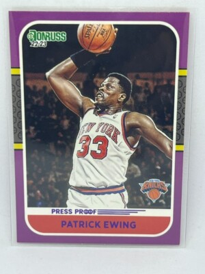 Patrick Ewing Retro Series Purple Press Proof 2022-23 Panini Donruss # 25