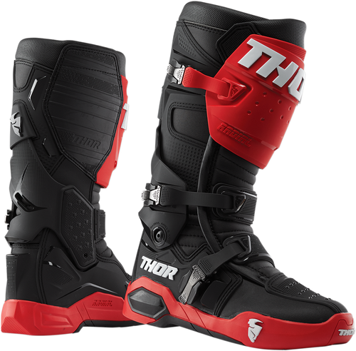 Thor Radial MX Boots - Red/Black - Size 