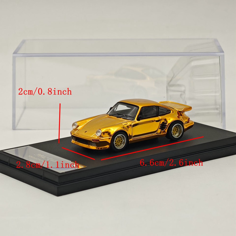 Master 1:64 Reins Porsche 930 Black Bird 2024 HEC Gulf Diecast Toys Modèles de v