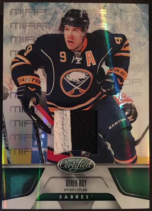2010-11 Certified Mirror Emerald Materials Prime #20 Derek Roy Jersey /5 