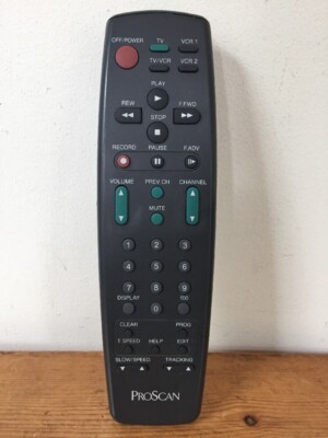 Vintage Genuine Proscan Television TV Multiple VCR Player Remote Control