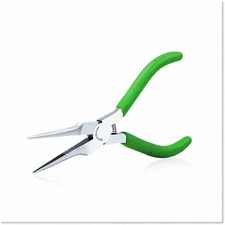 Professional Mini Needle Nose Pliers - Thin Serrated Jaw, 4-1/2 Inches, Ideal fo