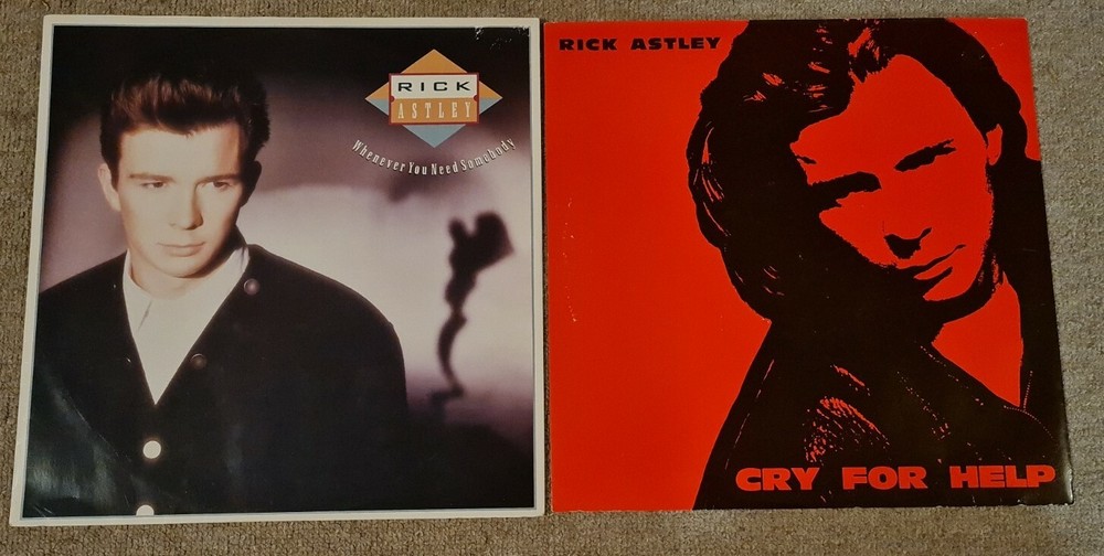 Rick Astley Whenever You Need Somebody + Cry For Help 12” Vinyl Bundle