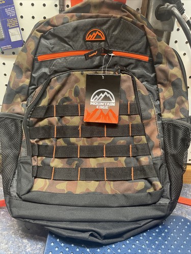 Mountain Edge Black And Brown CamouflageBackpack School Book Bag - 第 1/6 張圖片