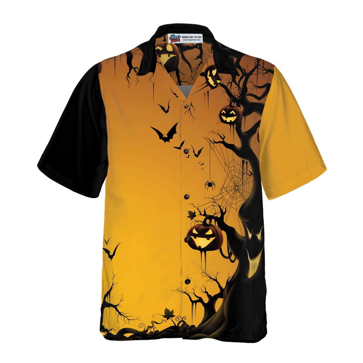 Scary Halloween Tree Hawaiian Shirt for Men US Size Summer Style Fresh New Design