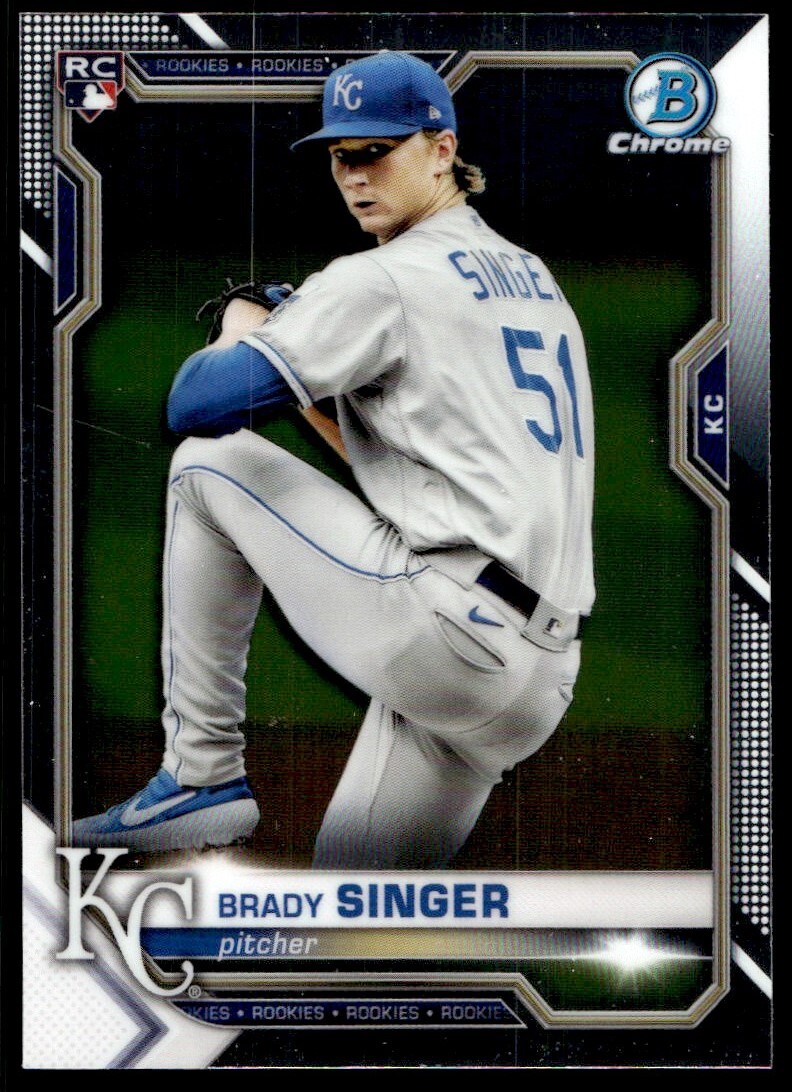 2021 Bowman Chrome Brady Singer Rookie Kansas City Royals #43